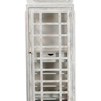Vintage Telephone Booth Bar Cabinet | Retro Wooden Home Bar Cabinet | Wine Storage Cabinet with Glass Rack